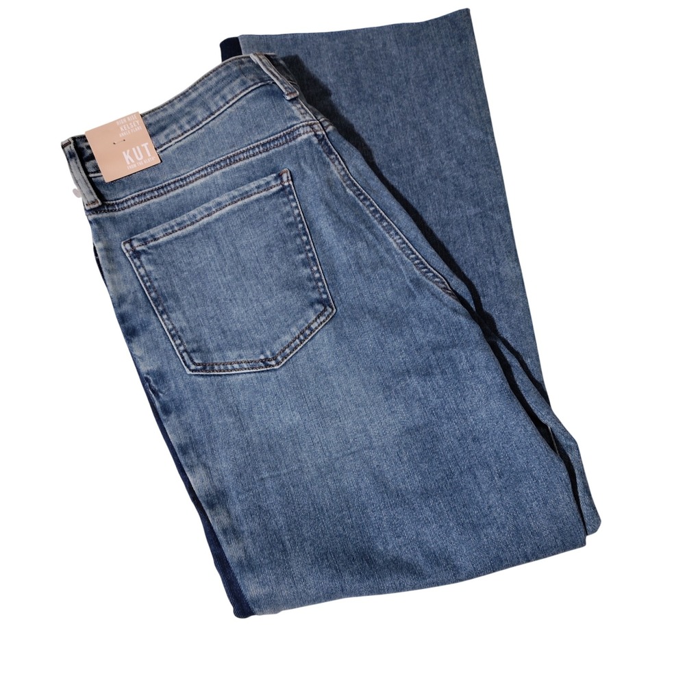 KUT from the Kloth Kelsey High Rise Ankle Flare Jeans Sz 12 (32x28 Actual) NWT